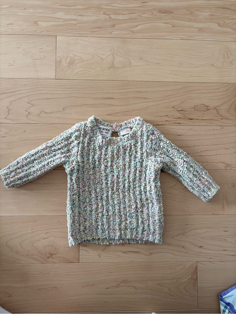 Zara Pastel Speckled Knit Sweater - Cream, Pink, Green, Blue